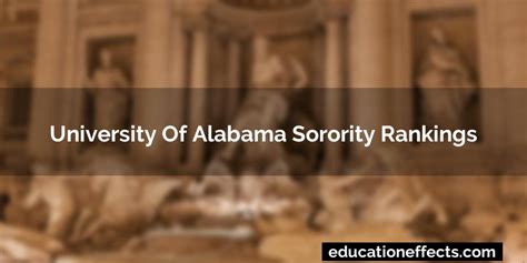 university of alabama sorority rank